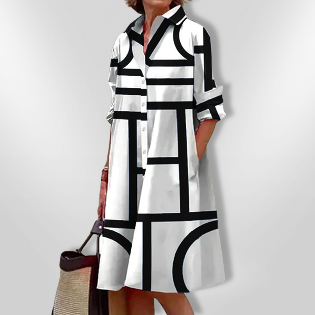 Camilla - Vestido midi con estampado geométrico