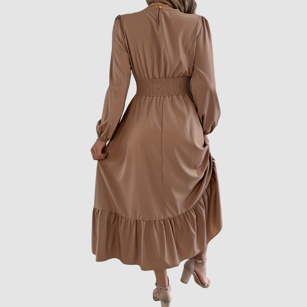 Isola Lane - Vestido midi con bajo de volantes