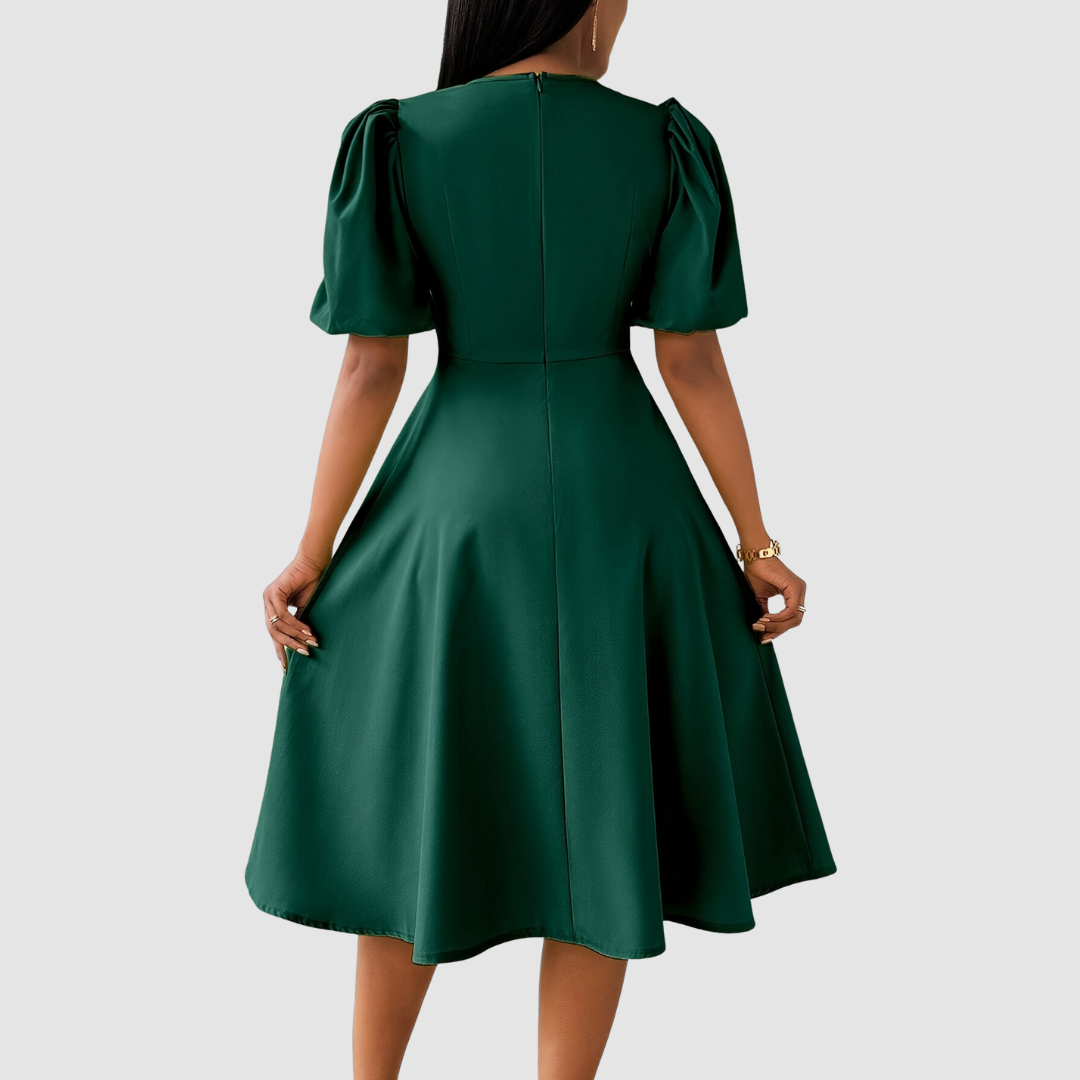 Clara Bloom - Vestido midi sofisticado