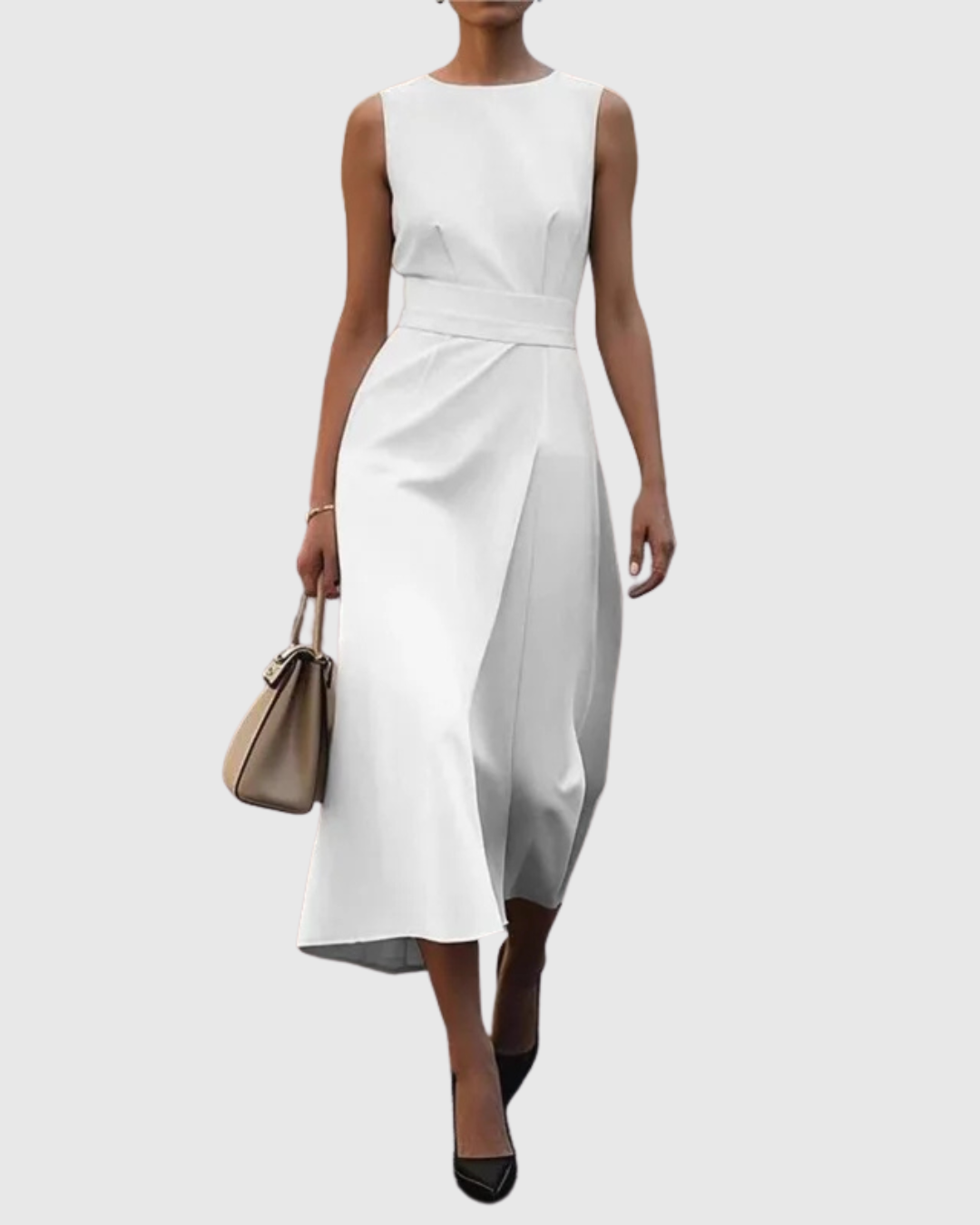 Clarimond - Vestido elegante de cuello redondo