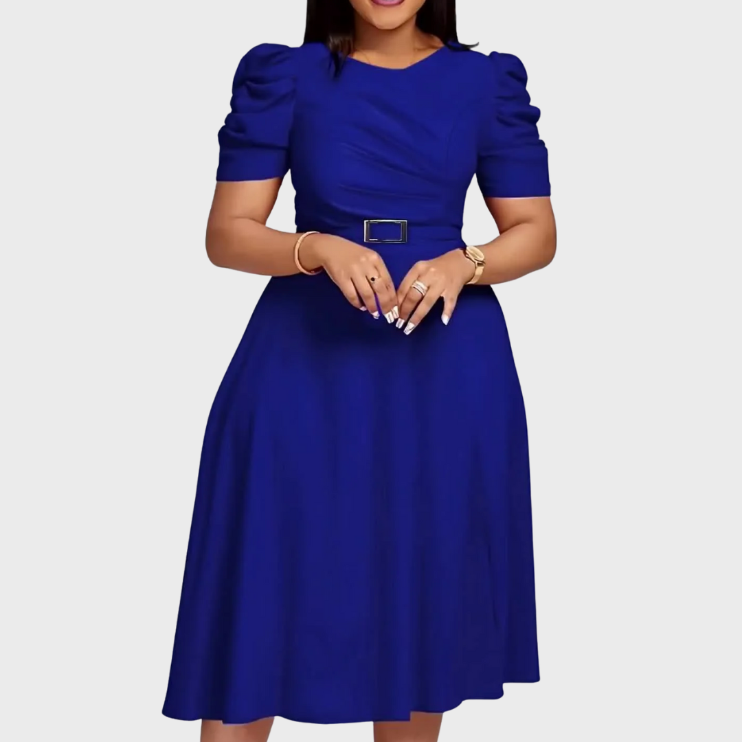 Harriet Bloom - Vestido midi fruncido de tacto suave