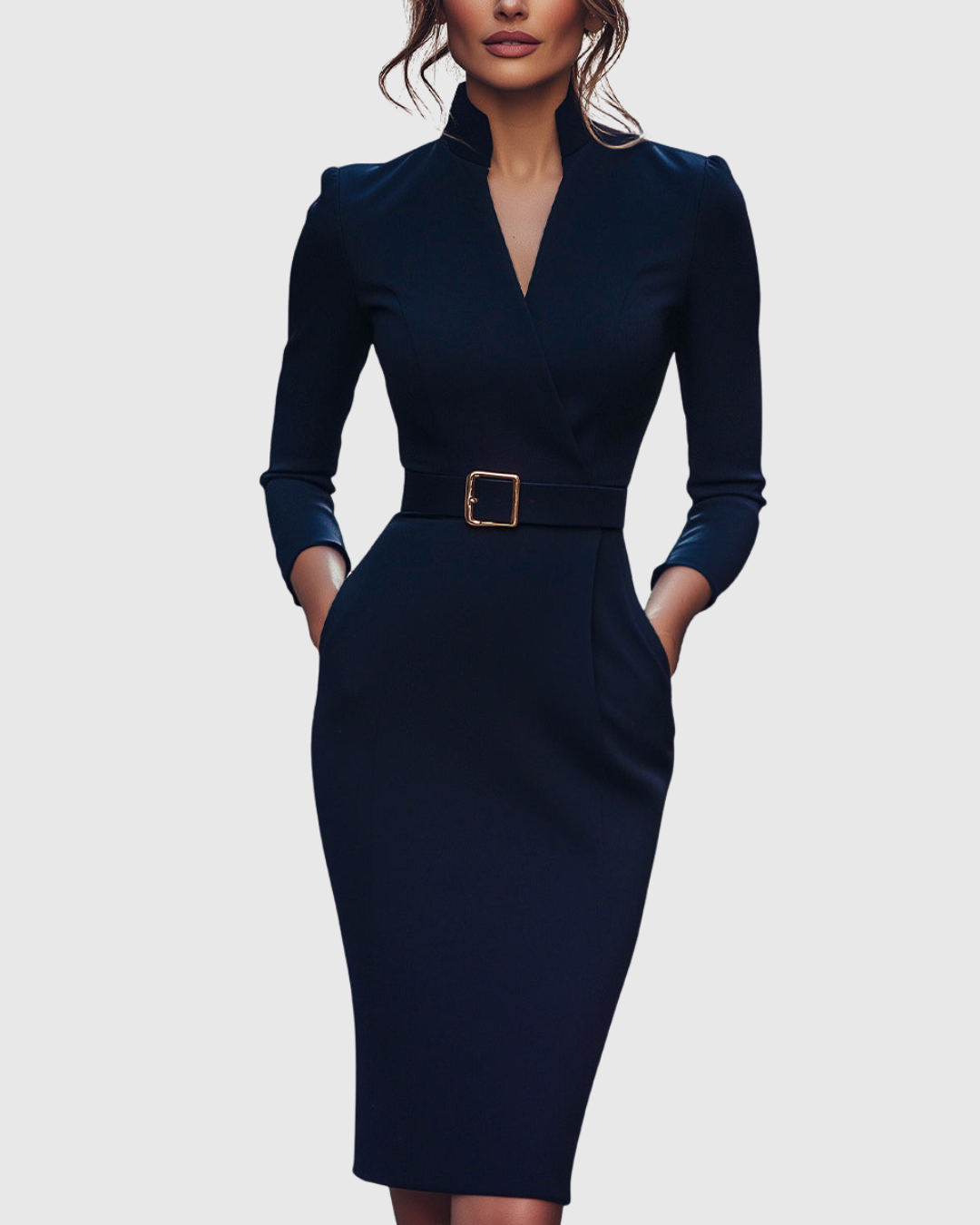 Claribel - Vestido midi sofisticado