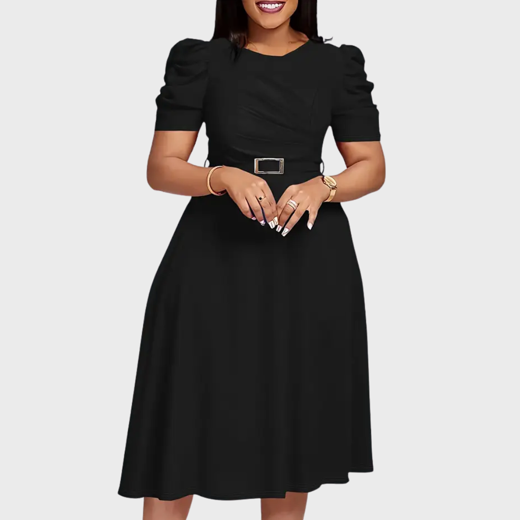 Harriet Bloom - Vestido midi fruncido de tacto suave