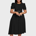 Harriet Bloom - Vestido midi fruncido de tacto suave