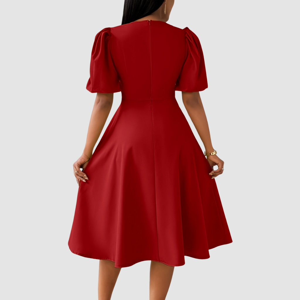Clara Bloom - Vestido midi sofisticado