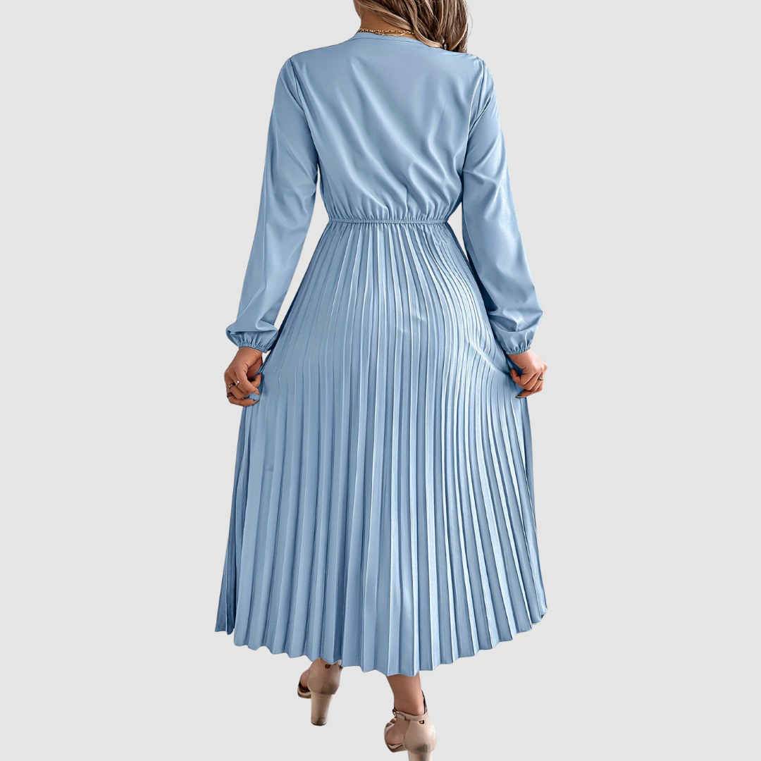Rosalind Quinn - Vestido de línea A con escote en V de encaje