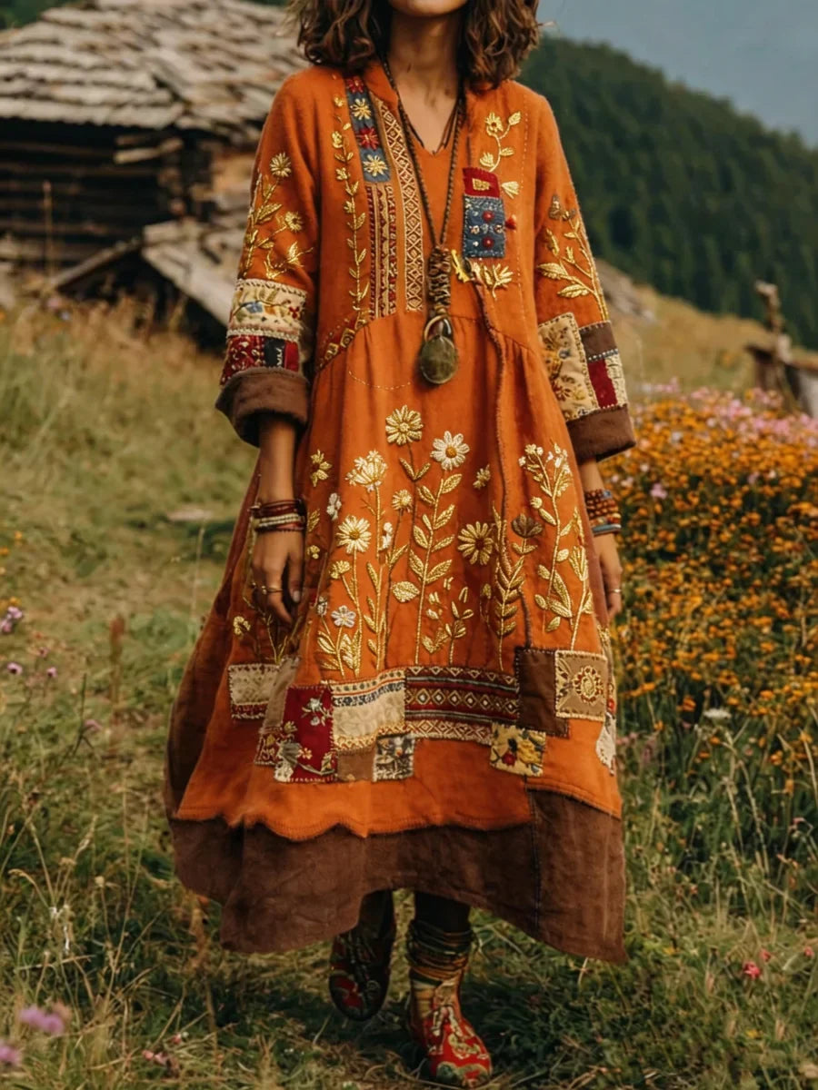 Lara - Vestido elegante con estampado floral