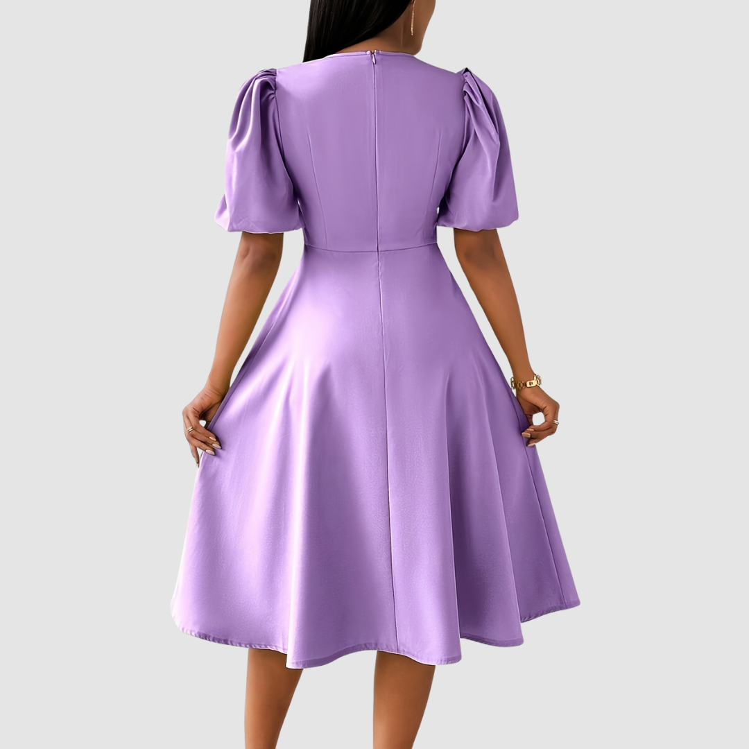 Clara Bloom - Vestido midi sofisticado