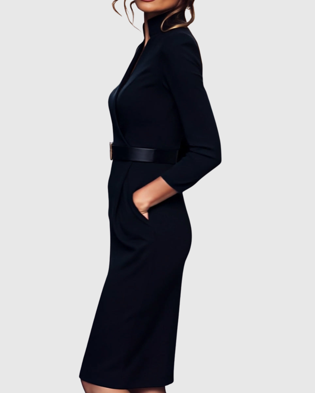 Claribel - Vestido midi sofisticado