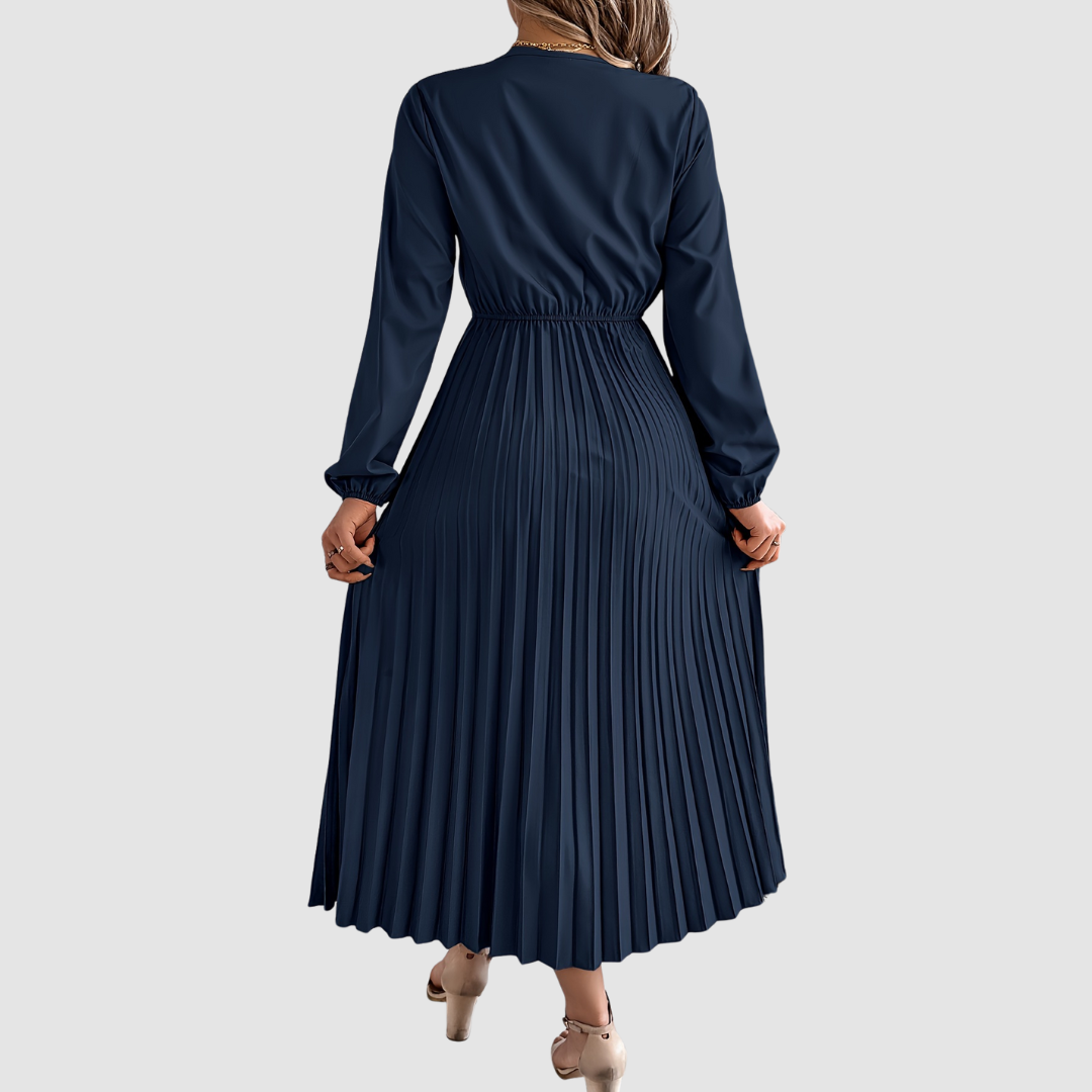Rosalind Quinn - Vestido de línea A con escote en V de encaje