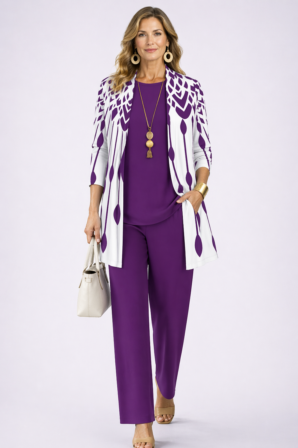 Lalaine | Conjunto de tres piezas Elegancia Clásica