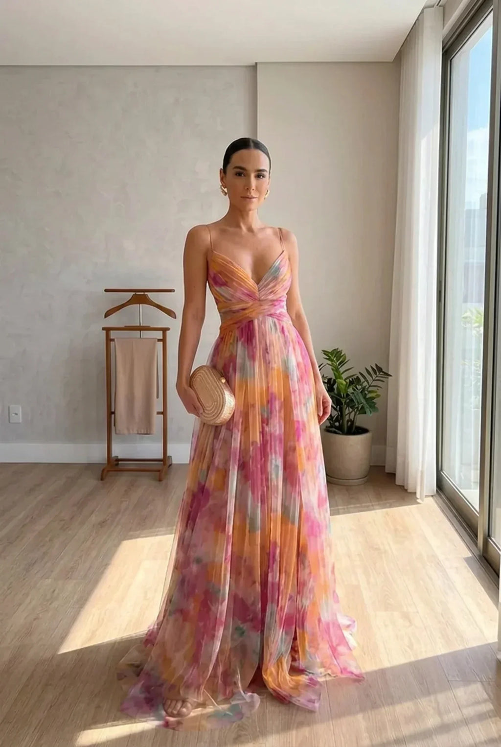 Bella - Vestido largo floral elegante