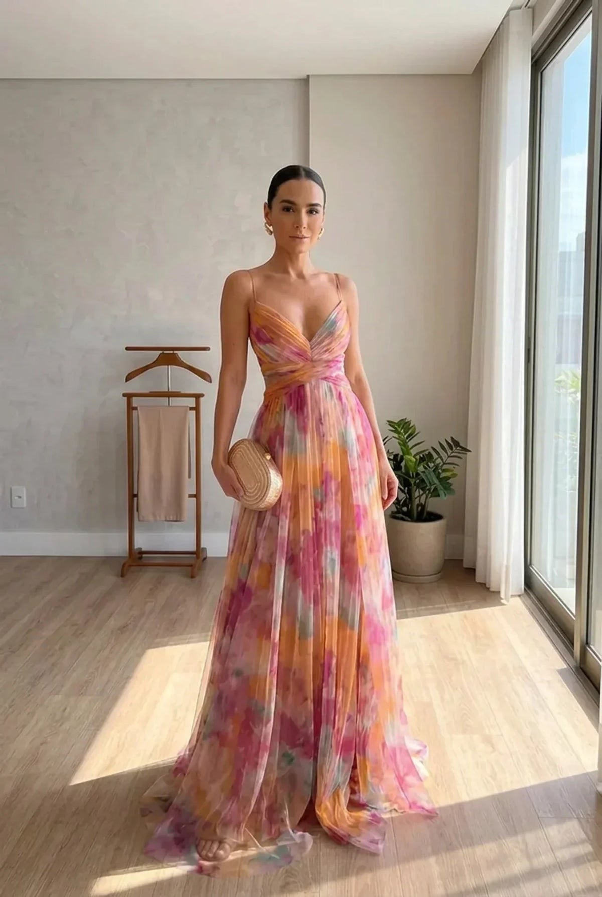 Bella - Vestido largo floral elegante