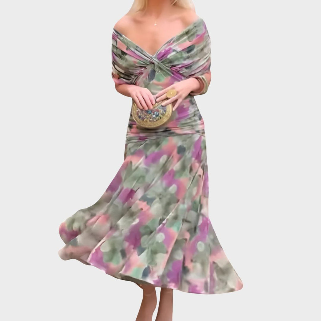 Lowenna - Vestido elegante de hombros descubiertos
