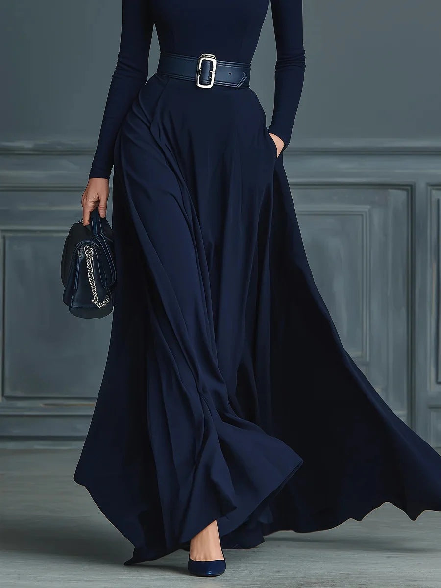 Corliss - Vestido largo de cuello alto