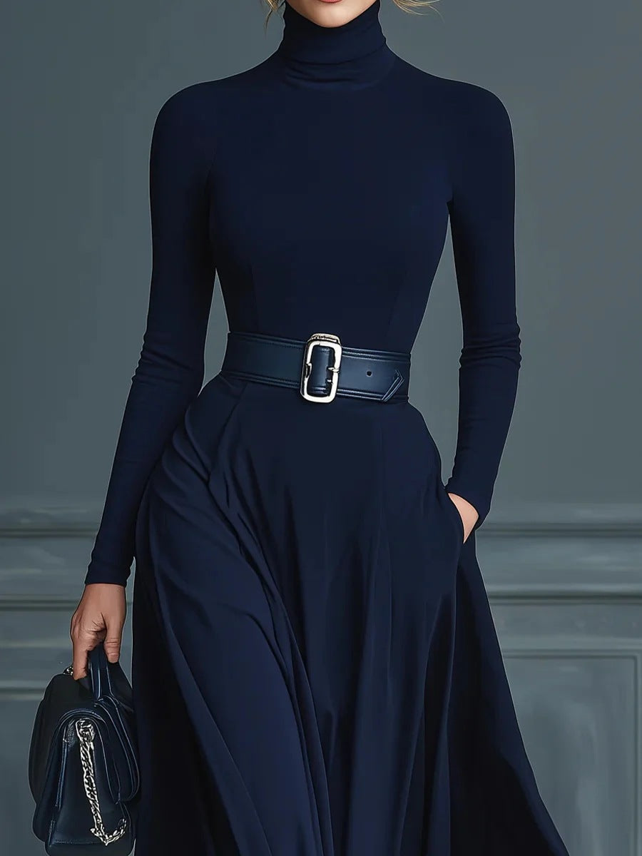 Corliss - Vestido largo de cuello alto
