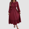 Isola Lane - Vestido midi con bajo de volantes