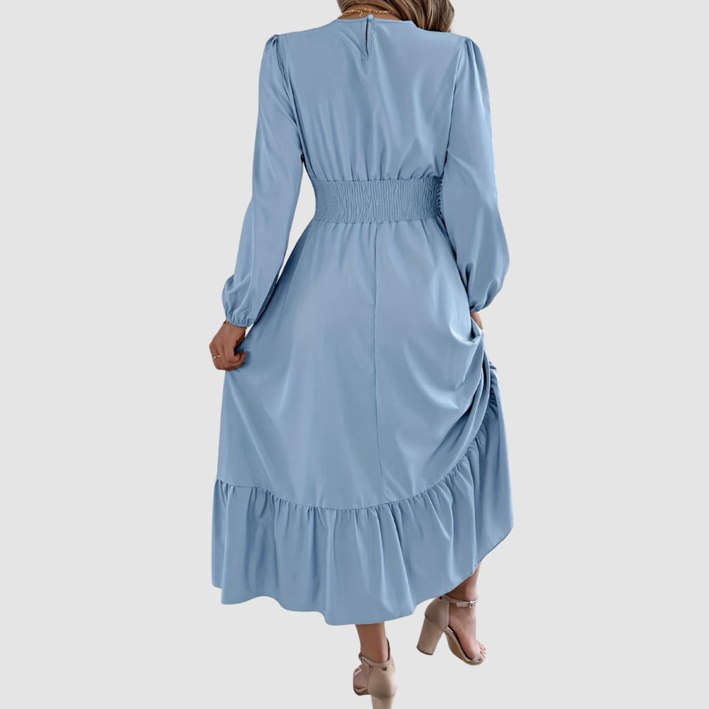 Isola Lane - Vestido midi con bajo de volantes