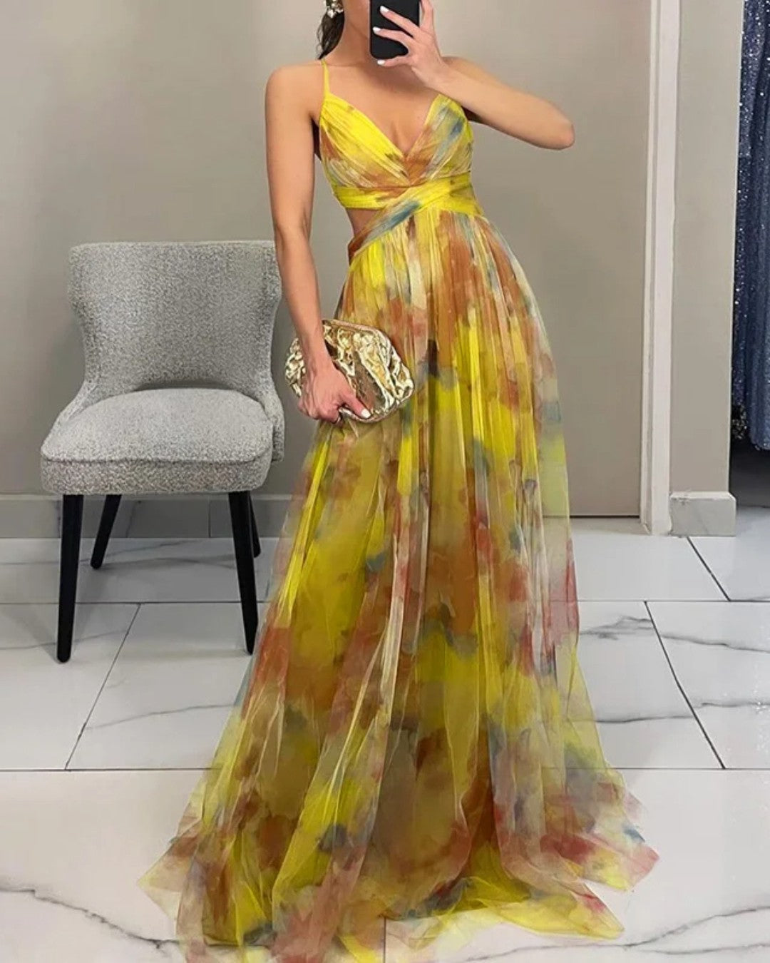 Bella - Vestido largo floral elegante