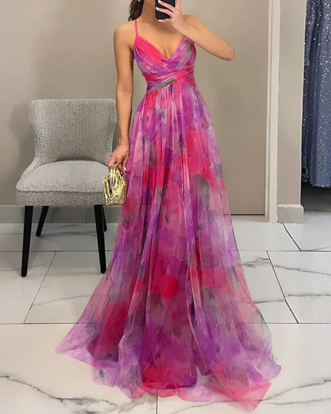 Bella - Vestido largo floral elegante