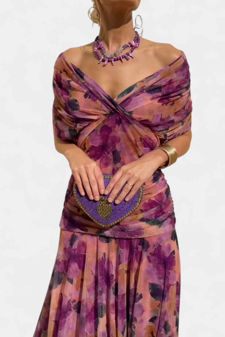 Sophia - Vestido plisado elegante que disimula el vientre