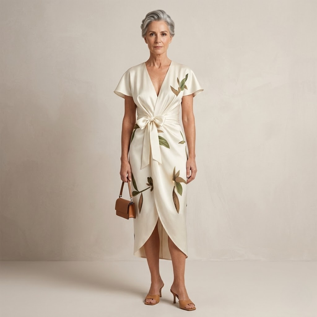 Ruby - Vestido cruzado floral atemporal