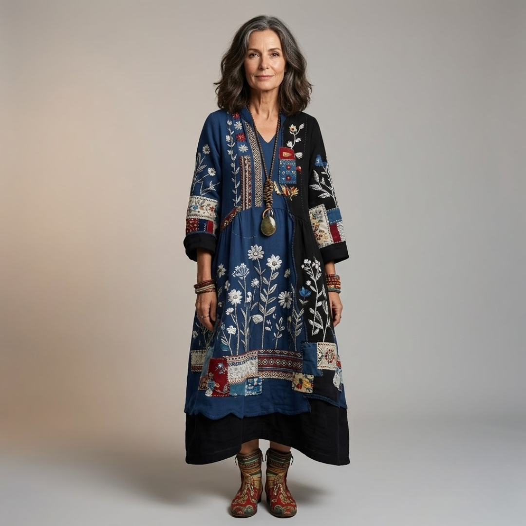 Lara - Vestido elegante con estampado floral