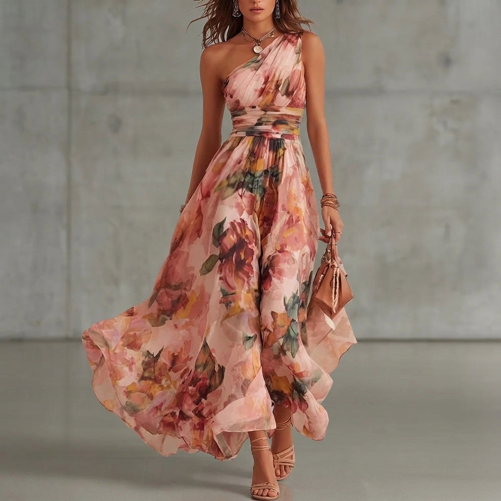 Aurora | Vestido Floral Asimétrico