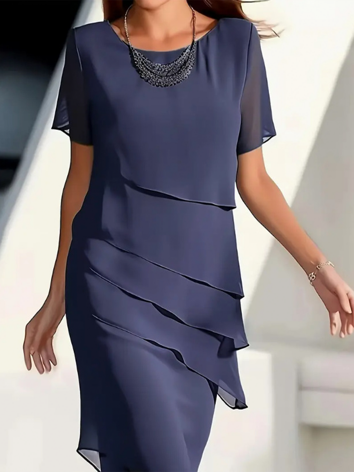 Aria - Vestido de gasa a capas
