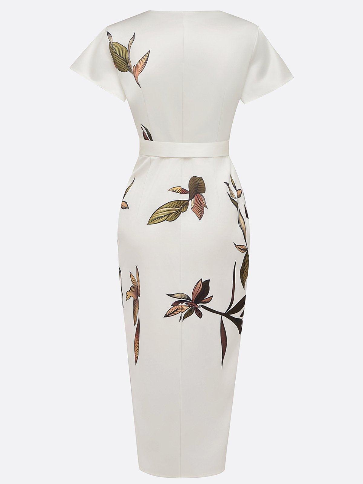 Ruby - Vestido cruzado floral atemporal