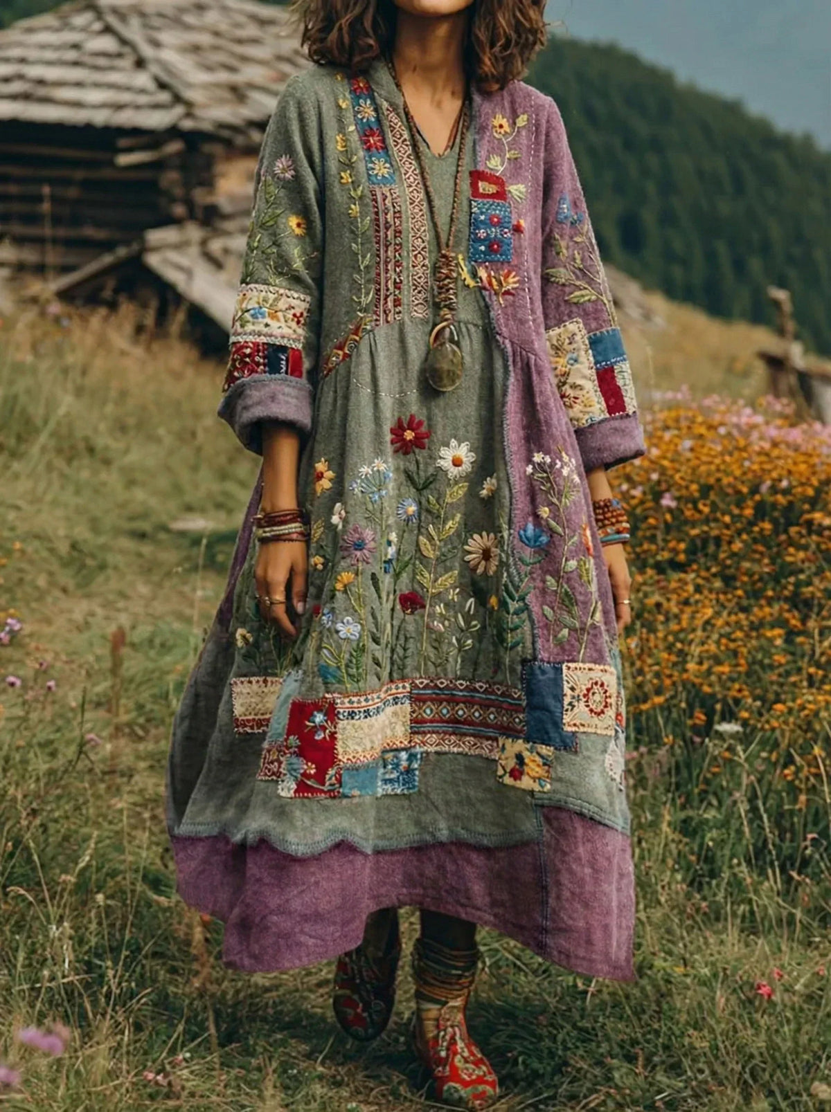 Lara - Vestido elegante con estampado floral