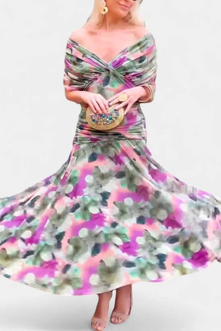 Lowenna - Vestido elegante de hombros descubiertos