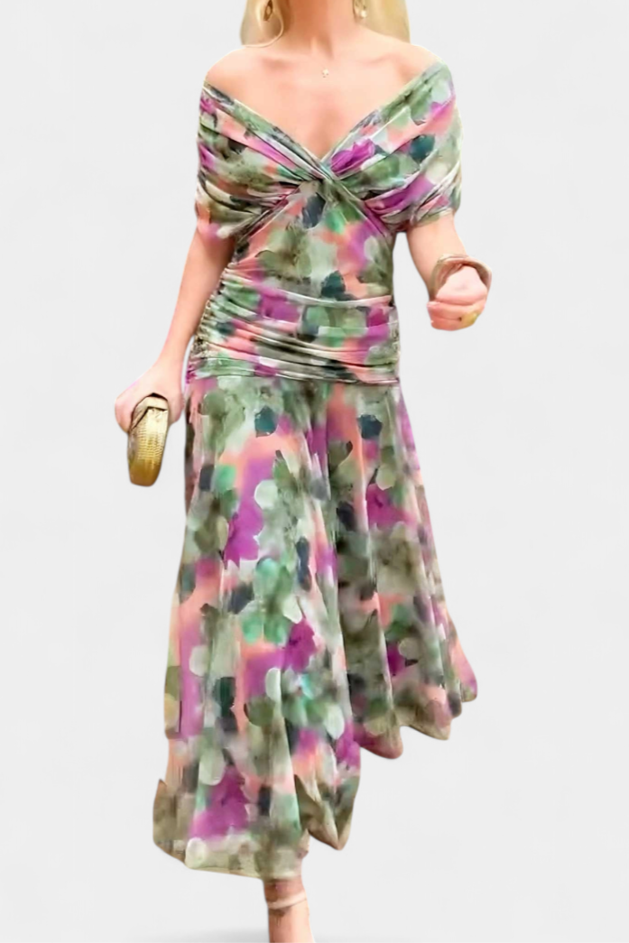 Lowenna - Vestido elegante de hombros descubiertos
