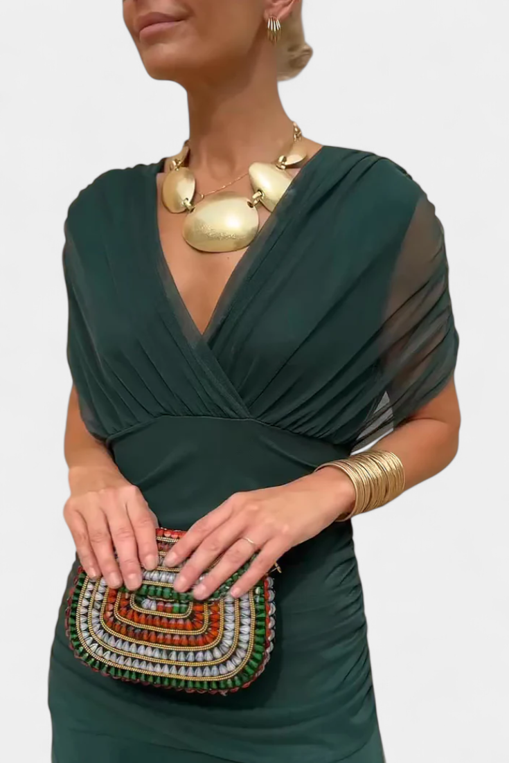 Sophia - Vestido plisado elegante que disimula el vientre