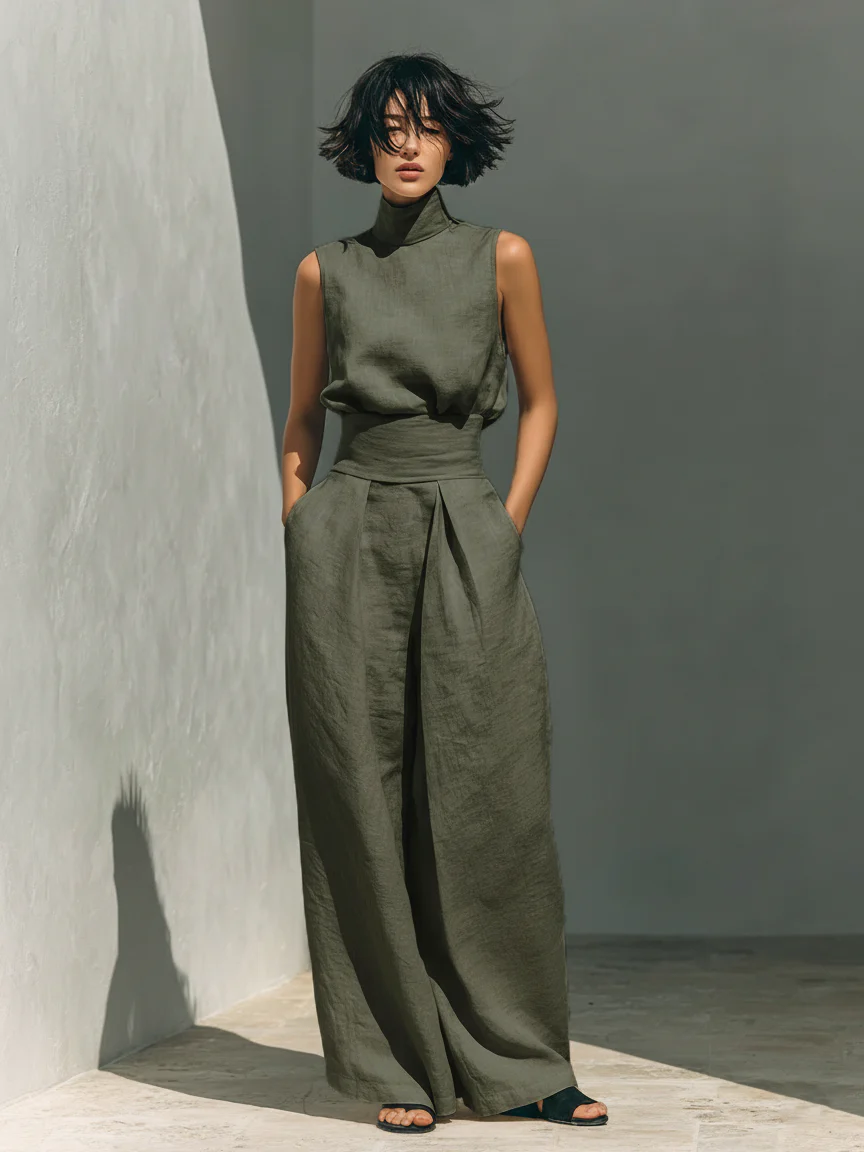 Nuria | Conjunto de Top Sin Mangas Minimalista
