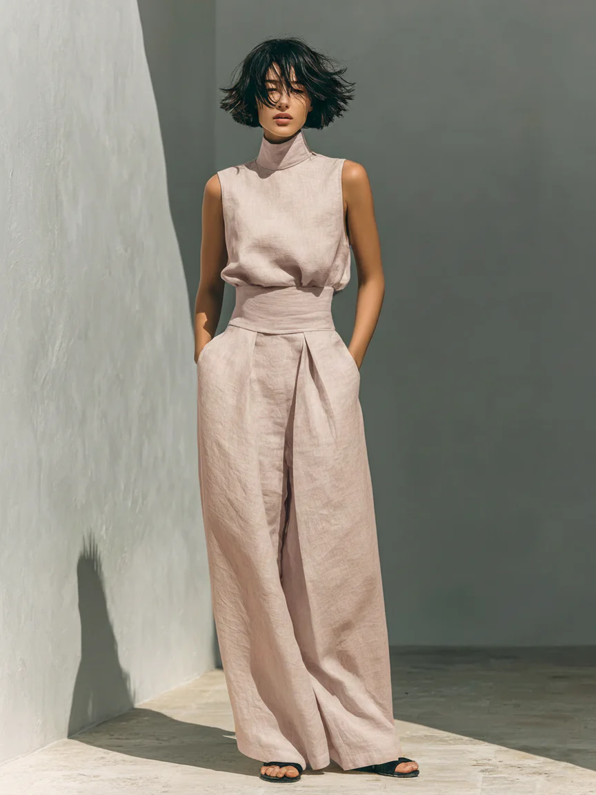 Nuria | Conjunto de Top Sin Mangas Minimalista