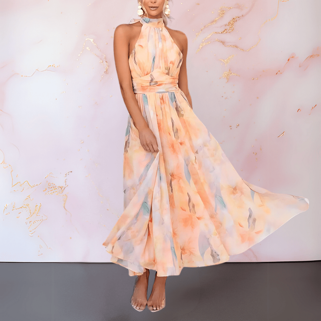 Maya - Vestido elegante con cuello halter
