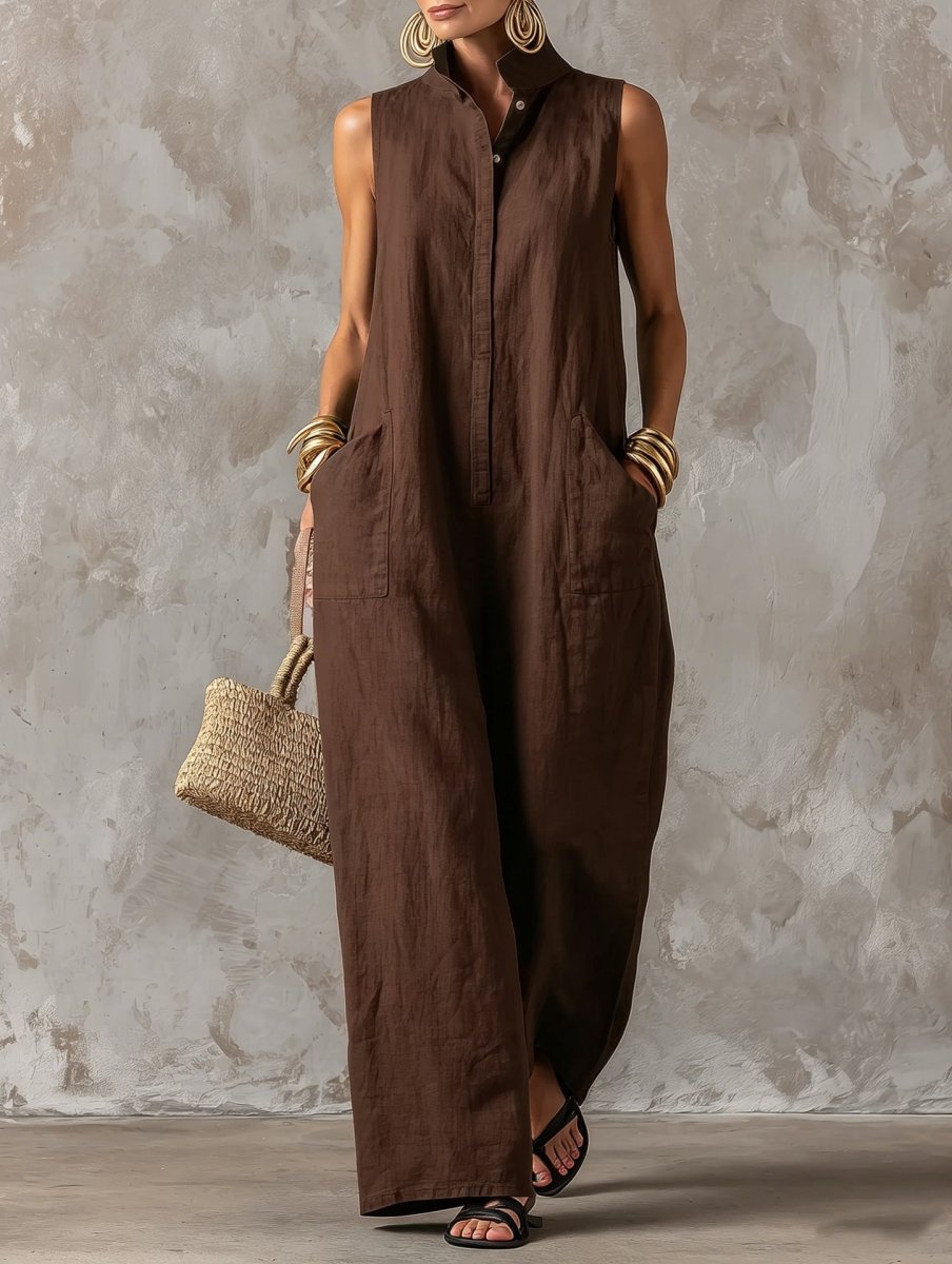 Lorena - Vestido Maxi Lino Costa
