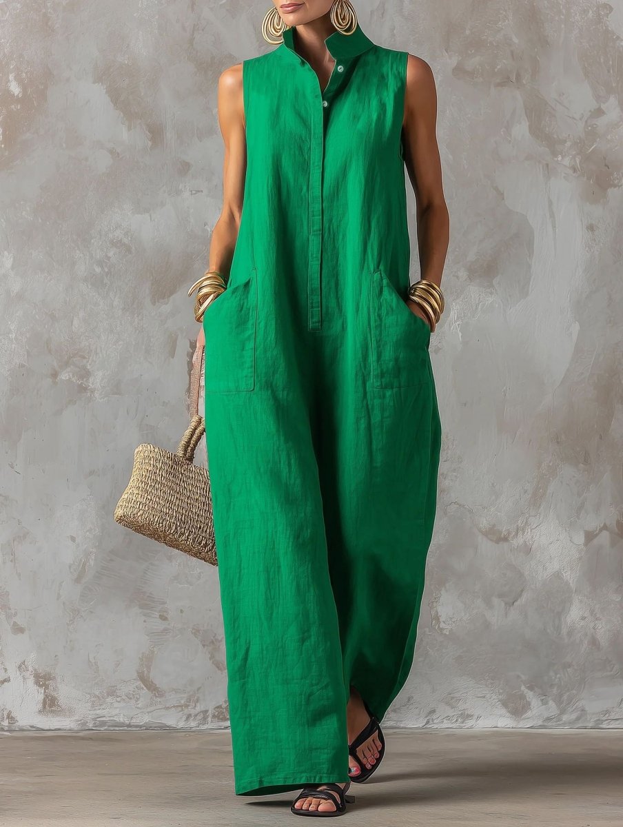 Lorena - Vestido Maxi Lino Costa